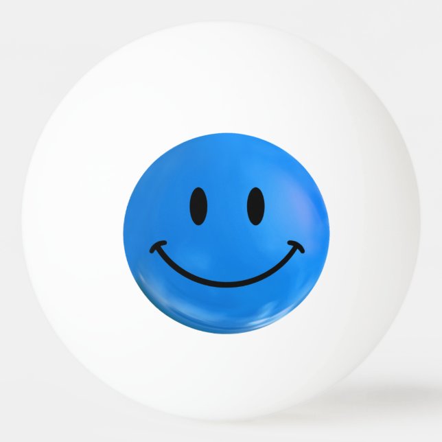 Blue Happy Ping Pong Ball (Back)