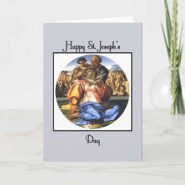 Blue Happy St. Joseph's Day Card (Front)