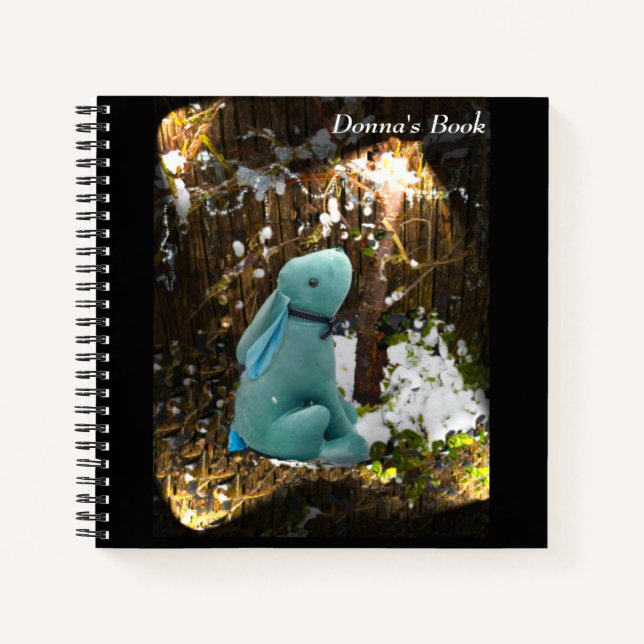 Blue Hare Notebook (customise) (Front)
