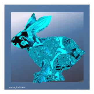 Blue Hare Photo Print