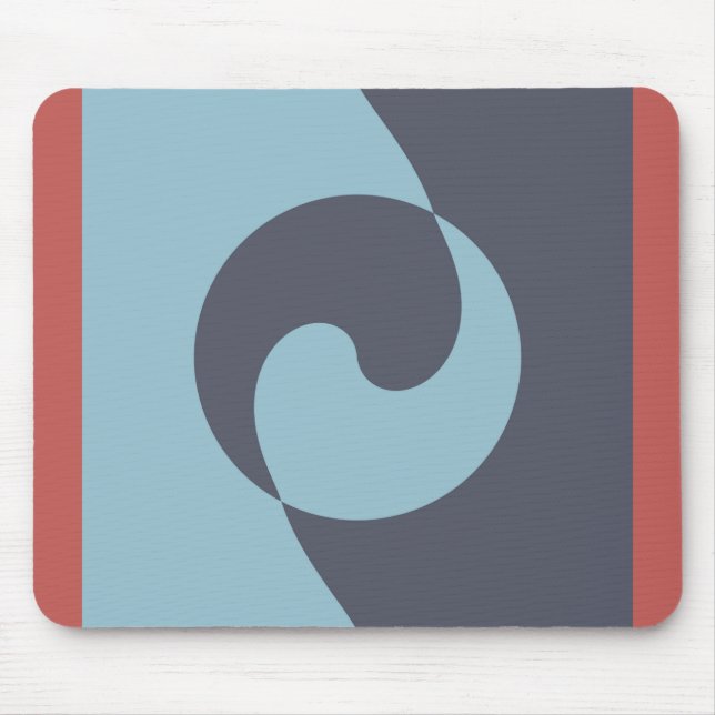 Blue Harmony over Red Mouse Pad (Front)