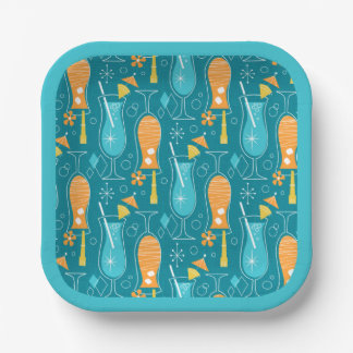 Blue Hawaii and Tropical Itch Paper Plate
