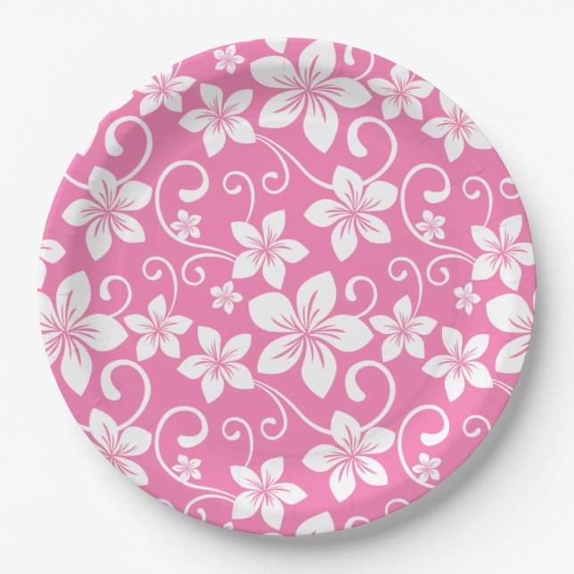 BLUE HAWAII (BUBBLEGUM PINK) PAPER PLATE (Front)