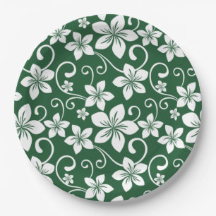 BLUE HAWAII (FOREST GREEN) PAPER PLATE