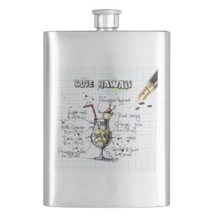 Blue Hawaii Hip Flask