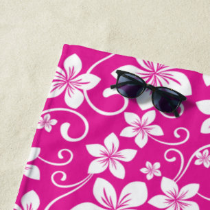 BLUE HAWAII (HOT PINK) BEACH TOWEL