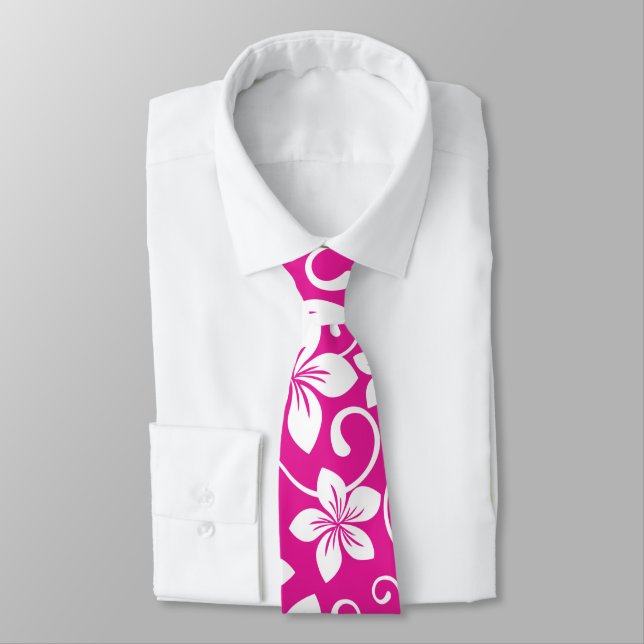 BLUE HAWAII (HOT PINK) TIE (Tied)
