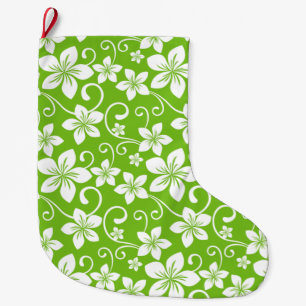 BLUE HAWAII (LIME) LARGE CHRISTMAS STOCKING