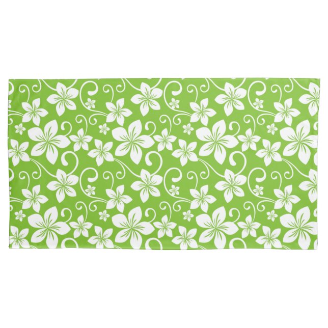 BLUE HAWAII (LIME) PILLOWCASE (Front-Left)