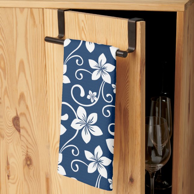 BLUE HAWAII (NAVY BLUE) KITCHEN TOWEL (Thirds Fold)