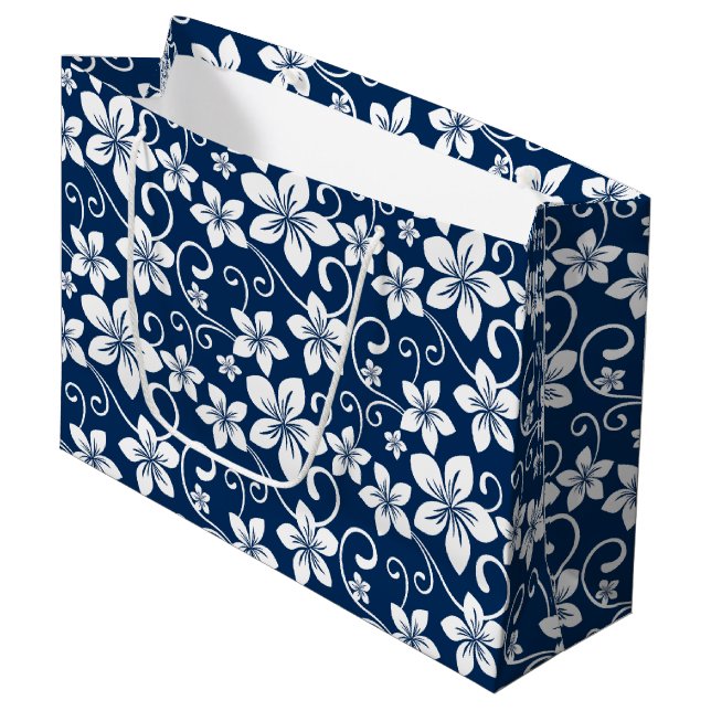 BLUE HAWAII (NAVY BLUE) LARGE GIFT BAG (Front Angled)