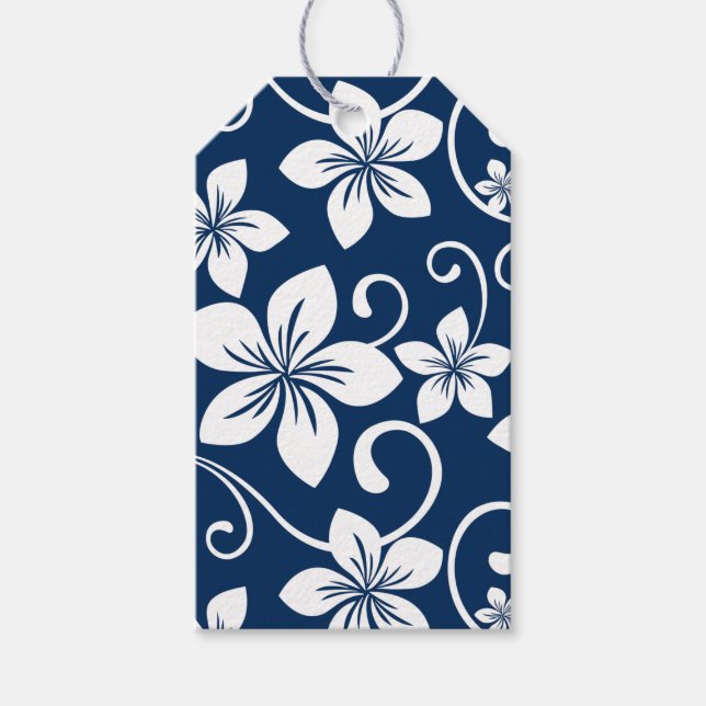 BLUE HAWAII (NAVY) GIFT TAGS (Front)