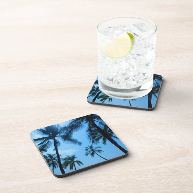 Blue Hawaii Palm Trees Coaster (Right Side)