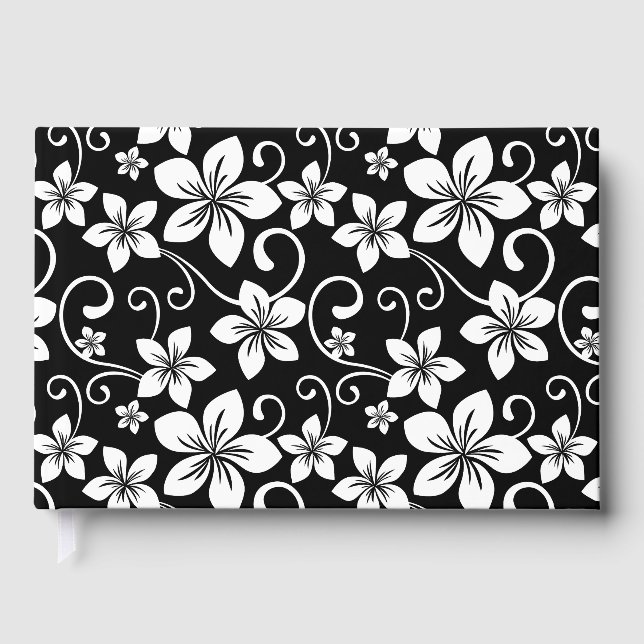 BLUE HAWAII PATTERN IN BLACK GUEST BOOK (Front)