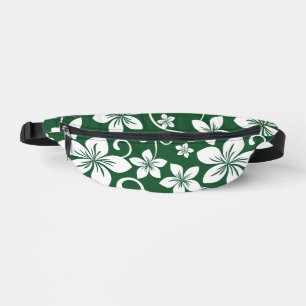 BLUE HAWAII PATTERN IN FOREST GREEN BUM BAGS