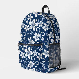 BLUE HAWAII PATTERN IN NAVY BLUE PRINTED BACKPACK