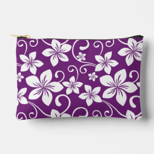 BLUE HAWAII PATTERN IN PLUM ACCESSORY POUCH