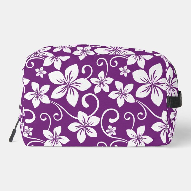 BLUE HAWAII PATTERN IN PLUM DOPP KIT (Back)
