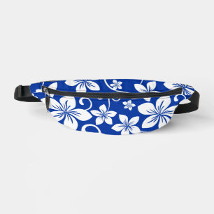 BLUE HAWAII PATTERN IN ROYAL BLUE BUM BAGS