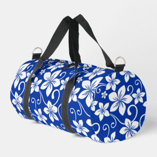BLUE HAWAII PATTERN IN ROYAL BLUE DUFFLE BAG