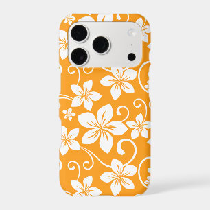 BLUE HAWAII PATTERN IN TANGERINE