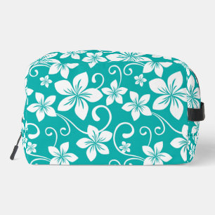 BLUE HAWAII PATTERN IN TEAL DOPP KIT