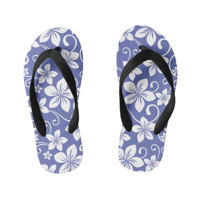 BLUE HAWAII (PERIWINKLE) KID'S THONGS (Footbed)
