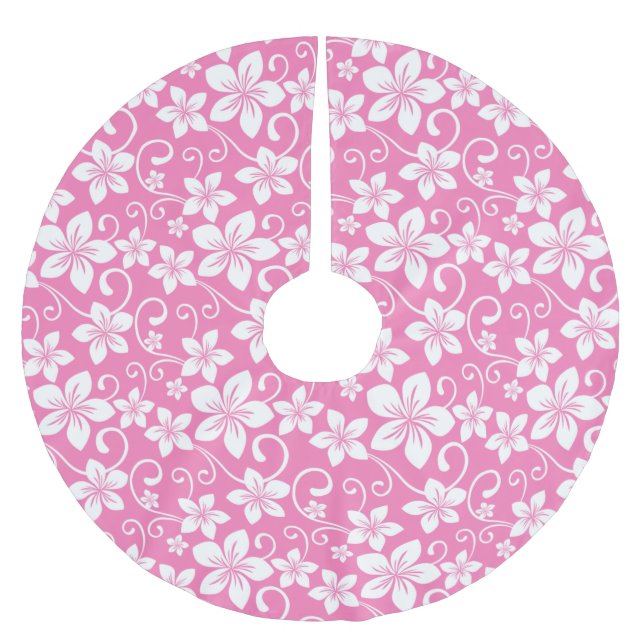 BLUE HAWAII (PINK) BRUSHED POLYESTER TREE SKIRT (Front)