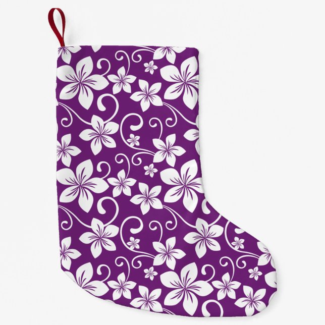BLUE HAWAII (PLUM) SMALL CHRISTMAS STOCKING (Front)