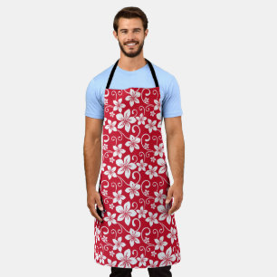 BLUE HAWAII (RED) APRON