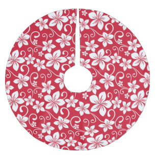 BLUE HAWAII (RED) BRUSHED POLYESTER TREE SKIRT