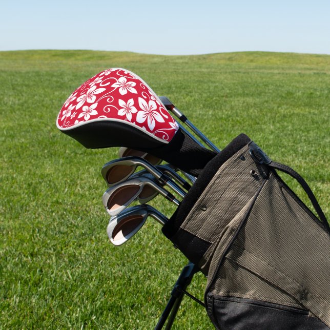 BLUE HAWAII (RED) GOLF HEAD COVER (In Situ)