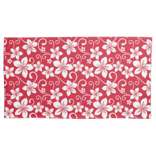 BLUE HAWAII (RED) PILLOWCASE