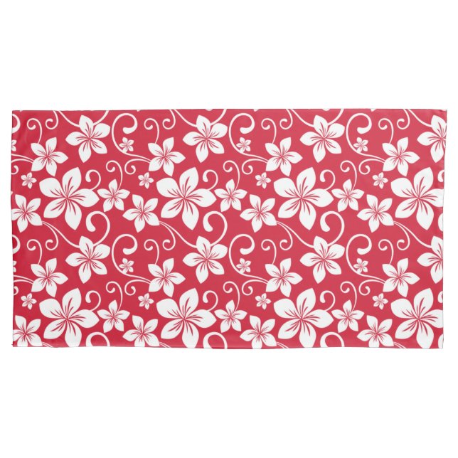BLUE HAWAII (RED) PILLOWCASE (Front-Left)