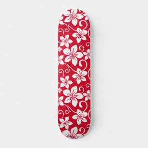 BLUE HAWAII (RED) SKATEBOARD