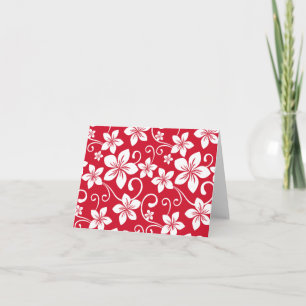 BLUE HAWAII (RED) THANK YOU CARD