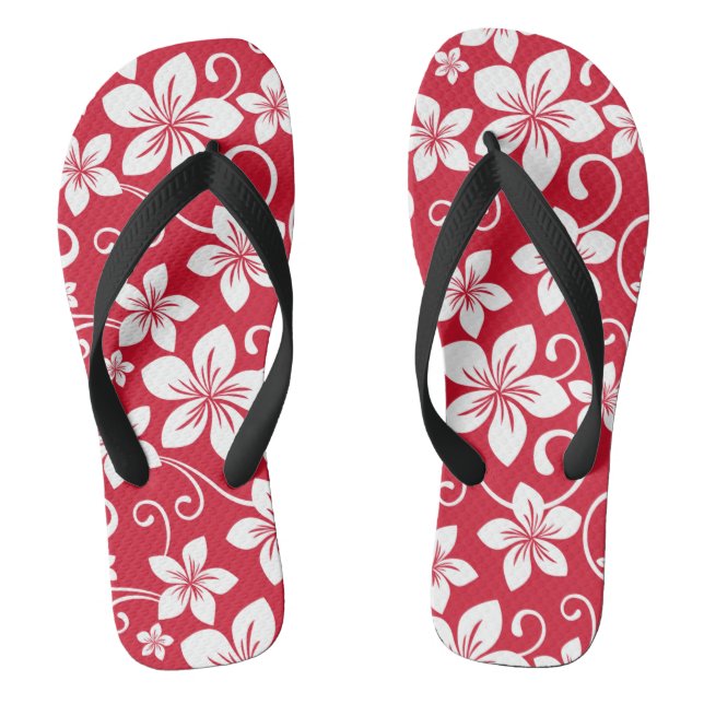 BLUE HAWAII (RED) THONGS (Footbed)