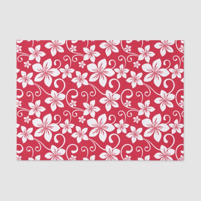 BLUE HAWAII (RED) TISSUE PAPER (Front)