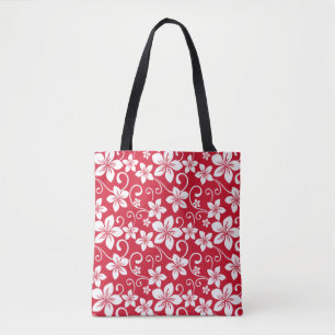BLUE HAWAII (RED) TOTE BAG
