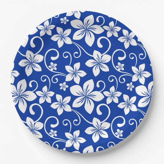 BLUE HAWAII (ROYAL BLUE) PAPER PLATE (Front)