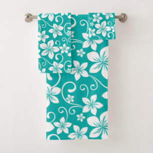 BLUE HAWAII (TEAL) BATH TOWEL SET