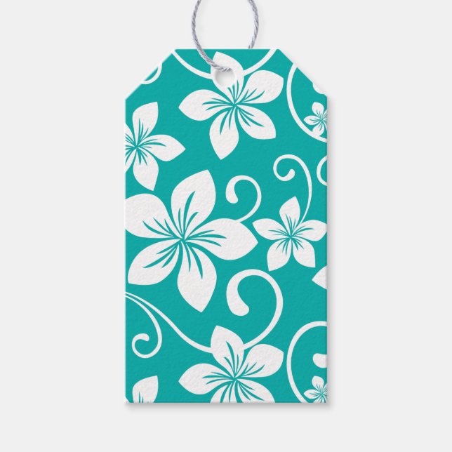 BLUE HAWAII (TEAL) GIFT TAGS (Front)
