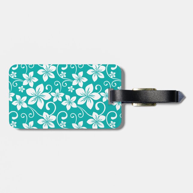 BLUE HAWAII (TEAL) LUGGAGE TAG (Back Horizontal)