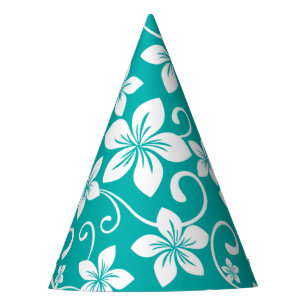BLUE HAWAII (TEAL) PARTY HAT