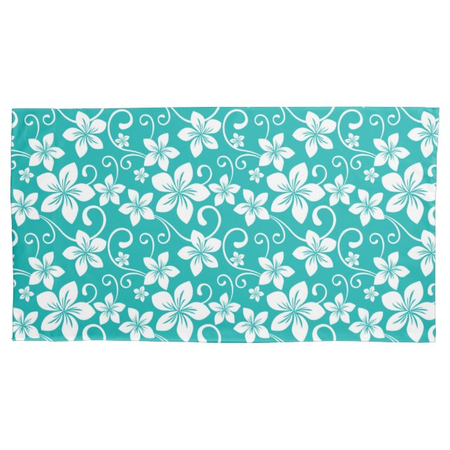 BLUE HAWAII (TEAL) PILLOWCASE (Front-Left)