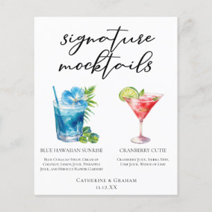 Blue Hawaiian Cranberry Cutie Mocktails Menu