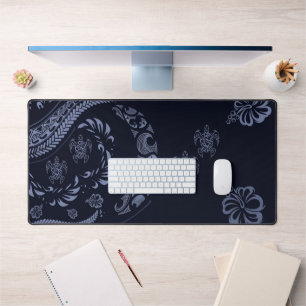 Blue Hawaiian Tapa Fusion Desk Mat