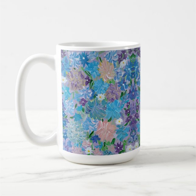 Blue Haze Floral Coffee Mug (Left)