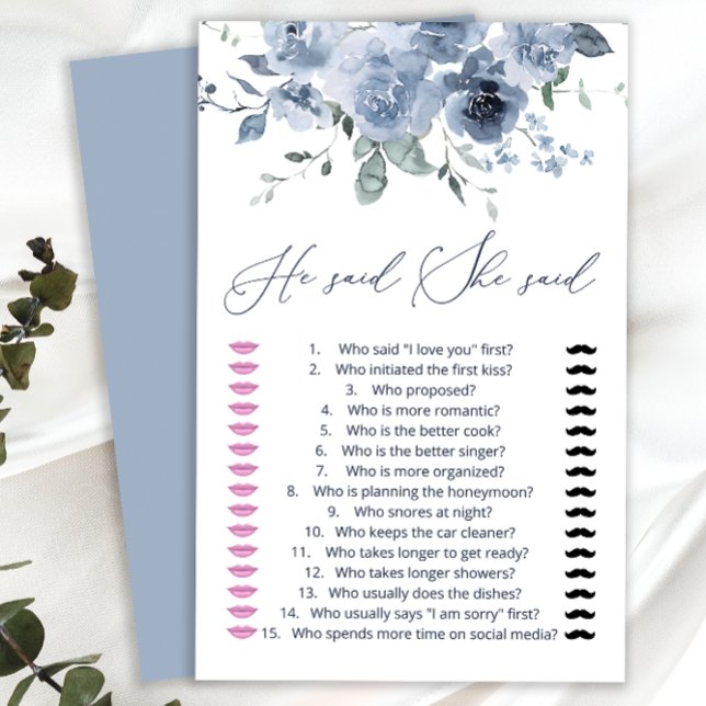 Blue He Said She Said Guess Who Said It Game (Creator Uploaded)