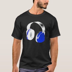 Blue Headphones T-Shirt
